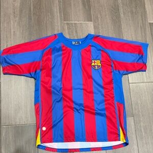 Soccer Jersey  Red Striped Shirt